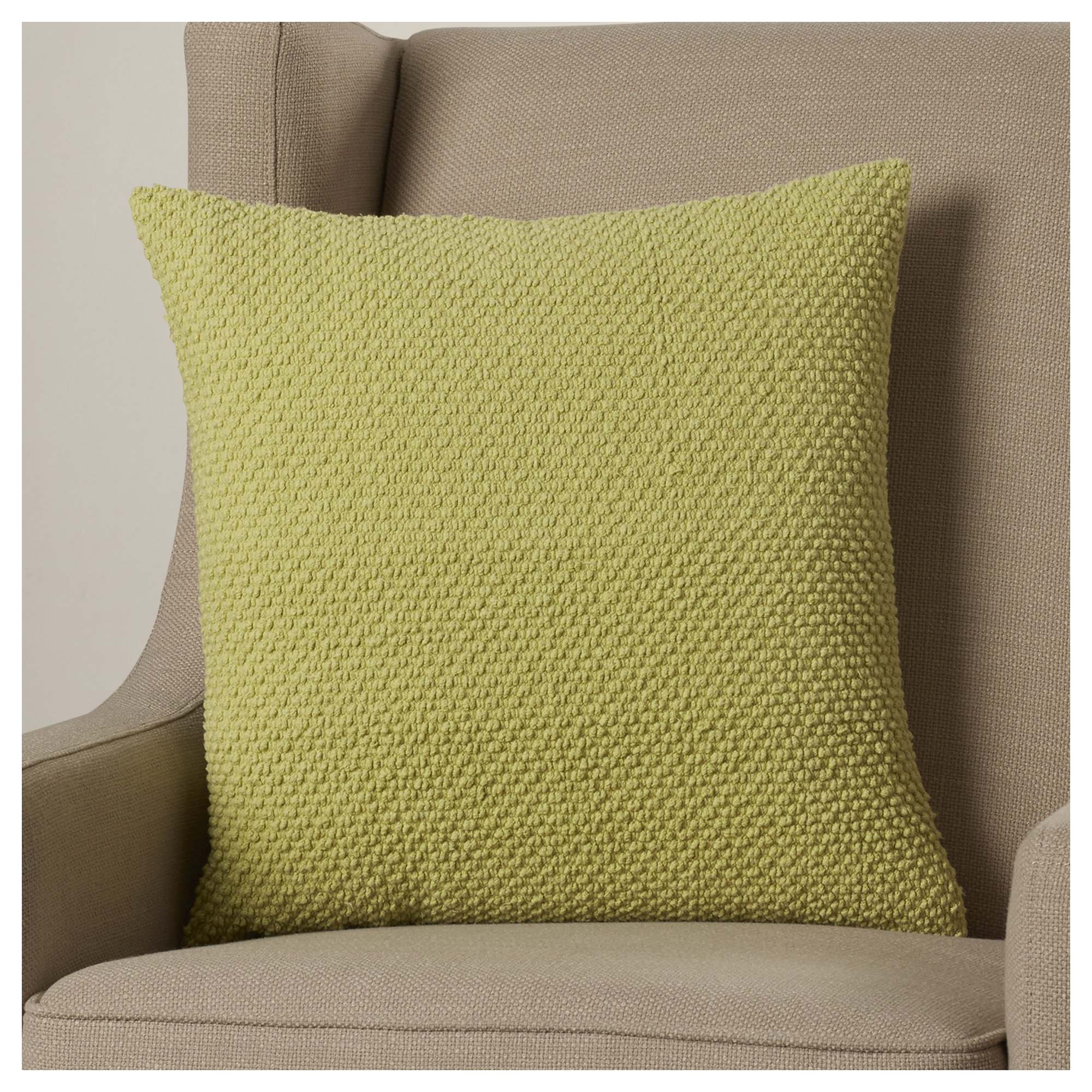 Mansel Textured Throw Pillow, Square 20", Sage, Polyester