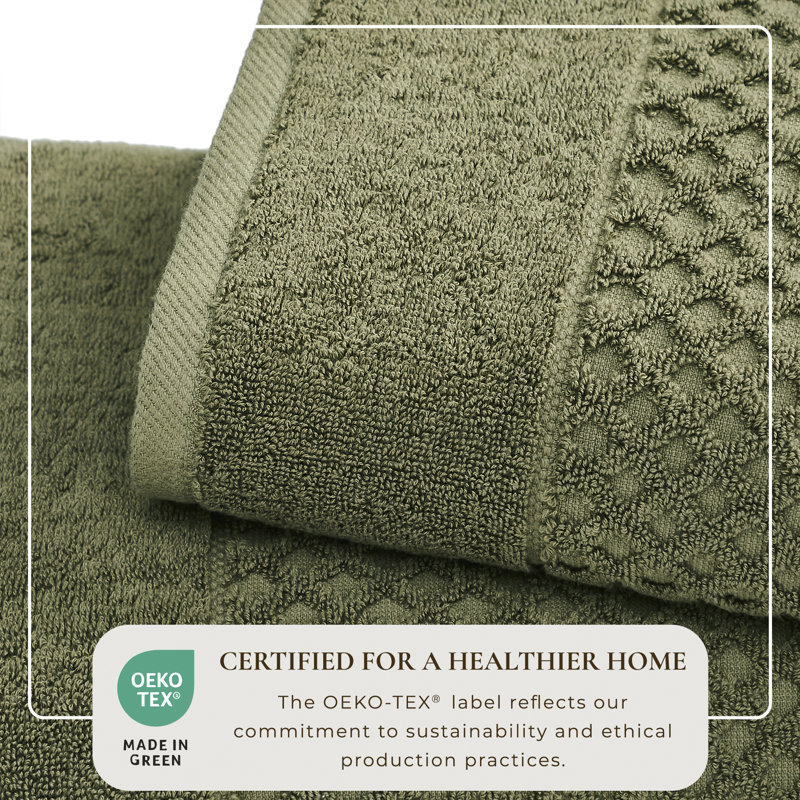 Olive Green Heavyweight Cotton Terry 6-Piece Towel Set