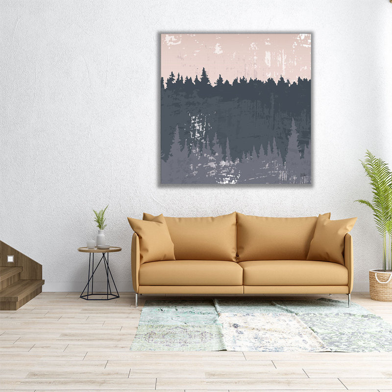 «Evening Forest II», reproduction d'art sur toile, H 30 po x l 30 po