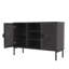 Buffet 47,24 ", crédence de rangement à découpes à chevrons avec tablettes réglables, armoire d'appoint multifonctionnelle pour vestibule, salle à manger, console de salon-620522441