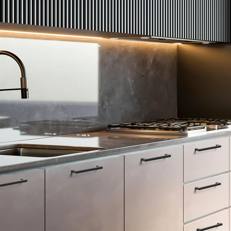Poignées carrées de 5,5 po Mega Handles | Poignées de tiroir modernes en acier inoxydable pour armoires de cuisine, armoires et portes | Vis incluses