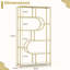 176cm H x 95cm W Metal Etagere Bookcase-747759244