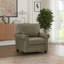 Chaise de salon simple avec pieds en bois et similicuir-890200402