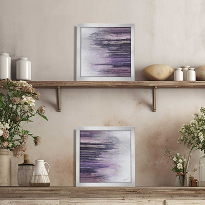 Purple Woods Framed On Paper 2 Pieces Set