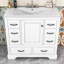 Meuble-lavabo sur pied simple 36 po avec plateau en céramique Nimisha
