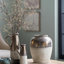 Vase rond en céramique brun Sienna-650993407