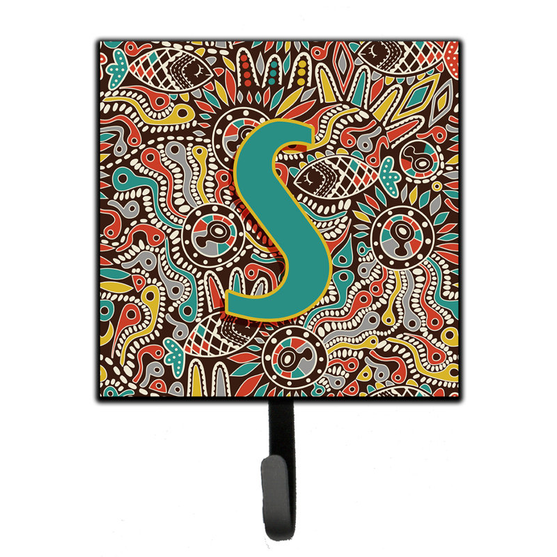 Porte-laisse et crochet mural rétro tribal, S
