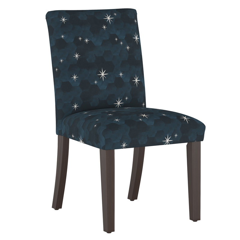 20'' H Upholstered Dining Chair, Starlit Blue, Ancient Stewart Red