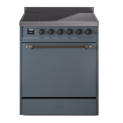 Cuisinière à induction 30 pouces avec 4 éléments à induction (porte pleine) ILVE Nostalgie II Series