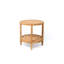 Table d'appoint ronde Bali - Table d'appoint d'intérieur en osier avec tablette inférieure fabriquée à la main, naturel