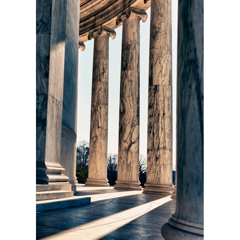 Jefferson Memorial I Framed Photographic Print, 20" H x 16" W, Black Framed Paper