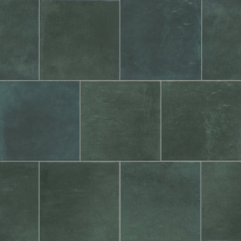 Passion Nero 9 in. x 9 in. Glossy Porcelain Floor and Wall Tile (10.9 sq. ft./Case), Verde