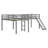 Twin Size L-Shaped Loft Bed With Slide, Ladder And Safety Guardrail-1342805531
