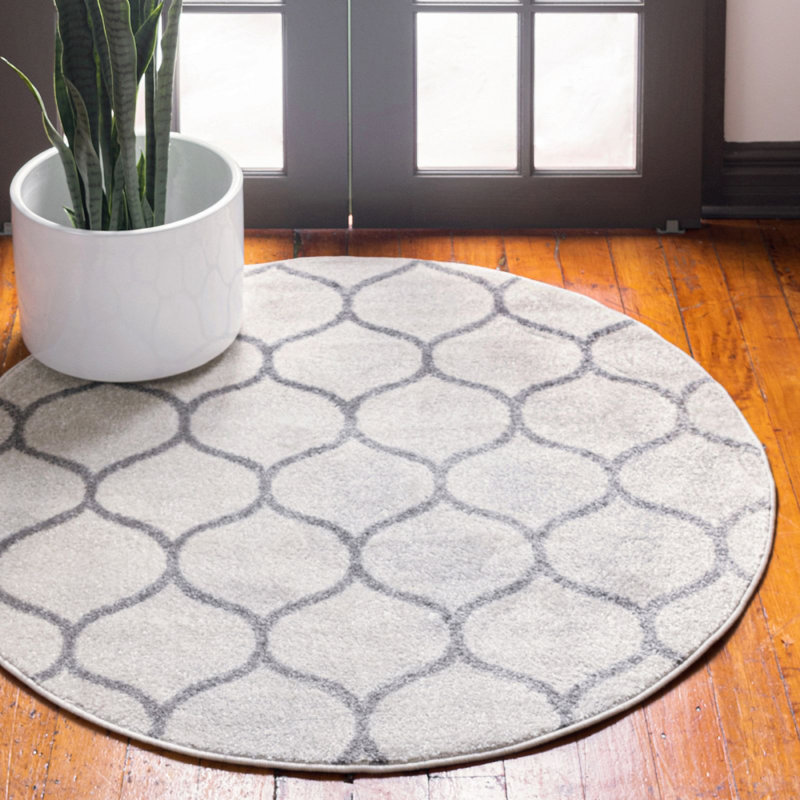 Tellaro Abstract Indoor Rug, Round 6'