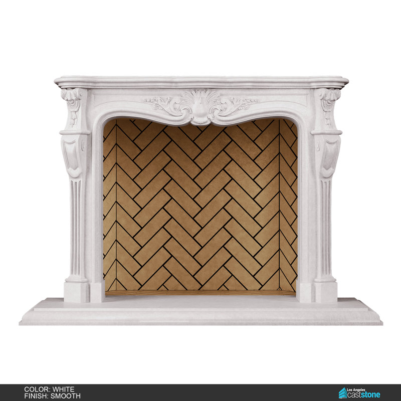 Ani Fireplace Surround, Smooth White