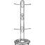 Porte-gobelet Farmhouse, porte-gobelet pour 6 tasses, porte-gobelet pour comptoir, porte-gobelet chromé pour comptoir de cuisine, porte-gobelet rétro