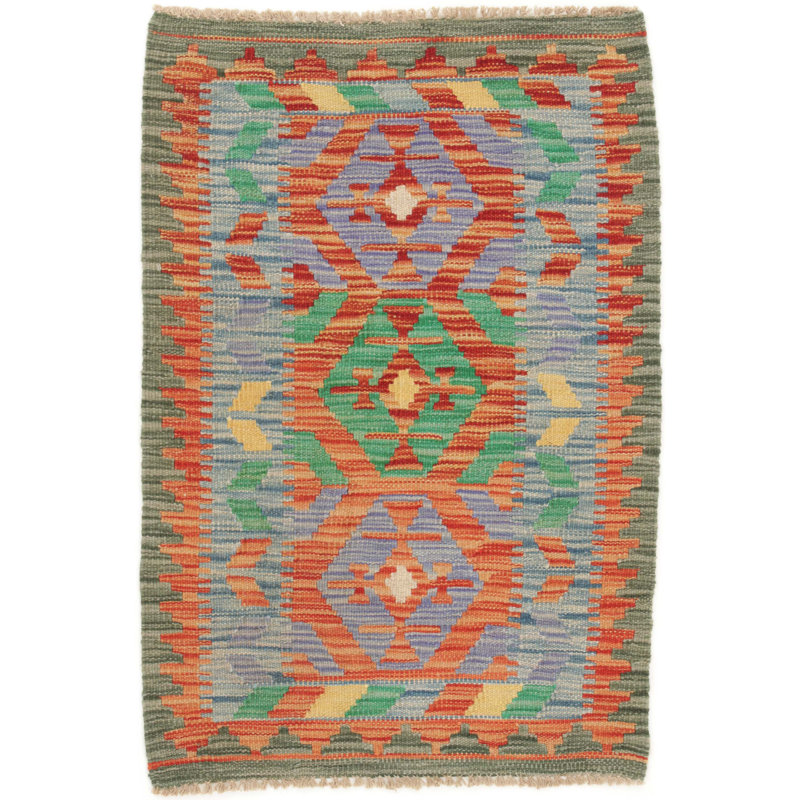 Rectangle 60 cm x 90 cm Wool Hand Woven Kilim