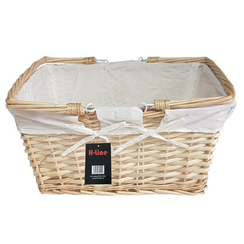H-line Wicker Decorative Basket, Brown