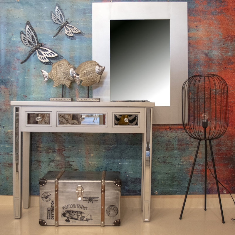 Klarrissa Wood Flat Wall Mirror
