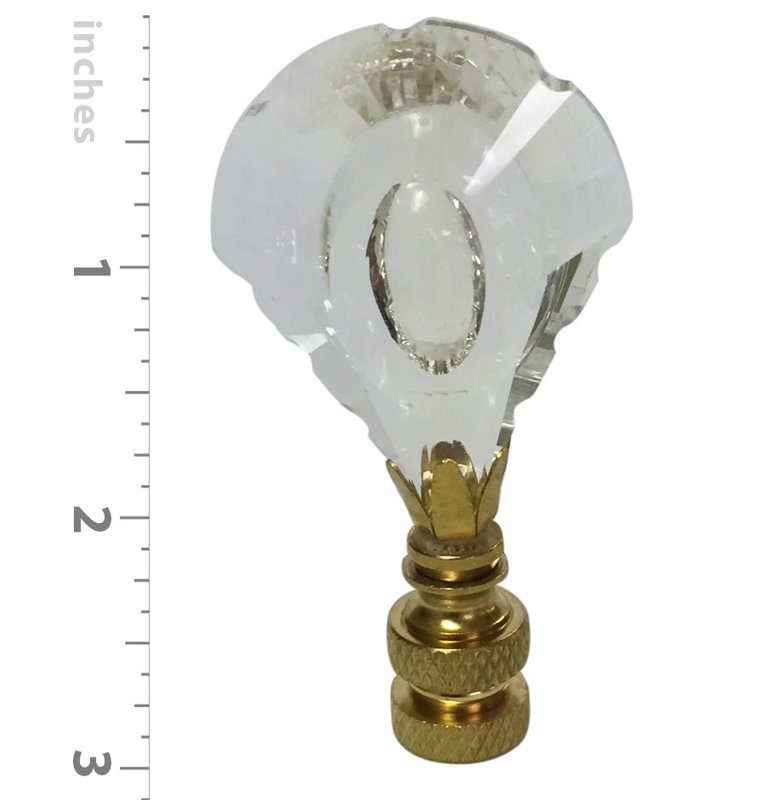 Designer Cut K9 Crystal Lamp Finial