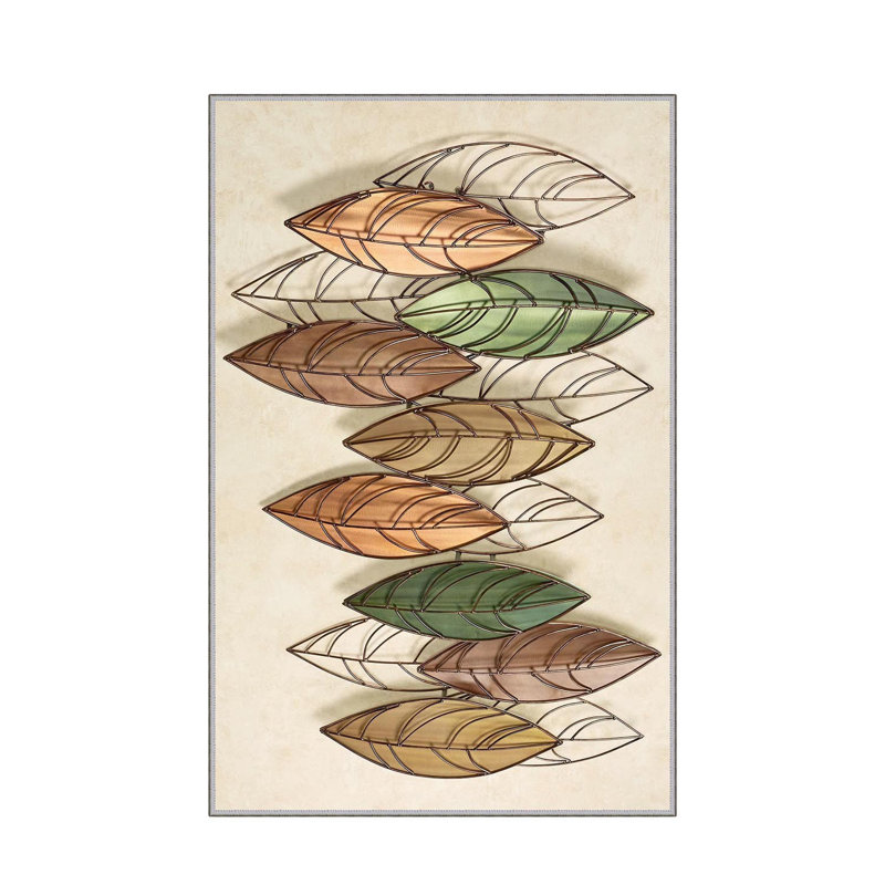 Tapis tissé élégant, 4 x 6 pieds, 100% polyester | Antibactérien, impression numérique 3D, dessous en feutre de PVC antidérapant | Lavable à la machine, d'une hauteur de poils de 0,4 po, parfait pour le décor du salon et de la chambre à coucher