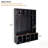 Farmhouse Wooden Hall Tree With 6 Hooks, Adjustable Shelves, And Storage Bench For Entryway Organization-2099321613