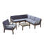 Ensemble de conversation modulaire de patio pour 5 personnes avec coussins Acacia-444735895