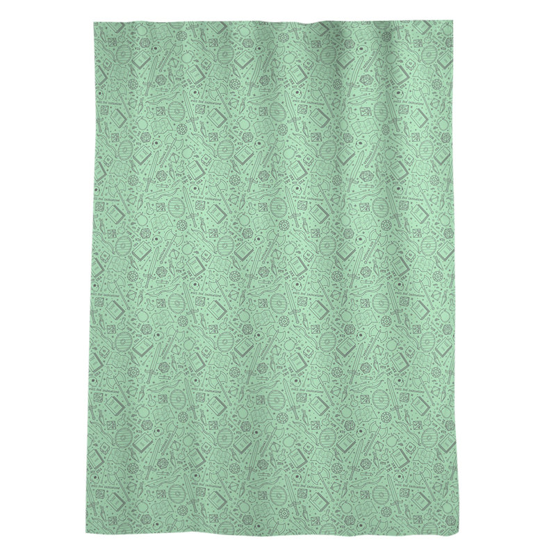 Panneau de rideau simple avec passe-tringle rpg window Avicia, Vert / noir