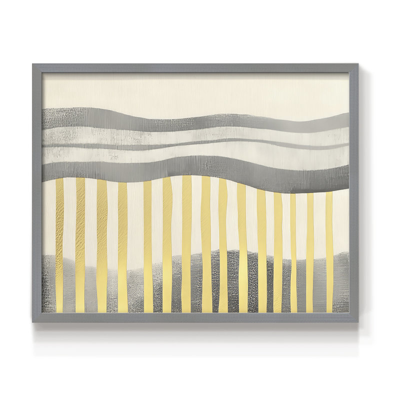 Série abstraite-8 - reproduction encadrée, H 22 po x l 28 po, Gris