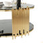 Table basse circulaire en acier inoxydable