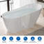 Baignoire autoportante, baignoire de trempage, bonde et couvercle chromés, baignoire séparée contemporaine-123845982
