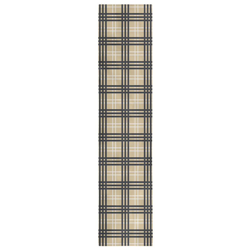 Chemin de table en polyester payant, L 90 po x l 16 po, Vieil or / blanc / noir