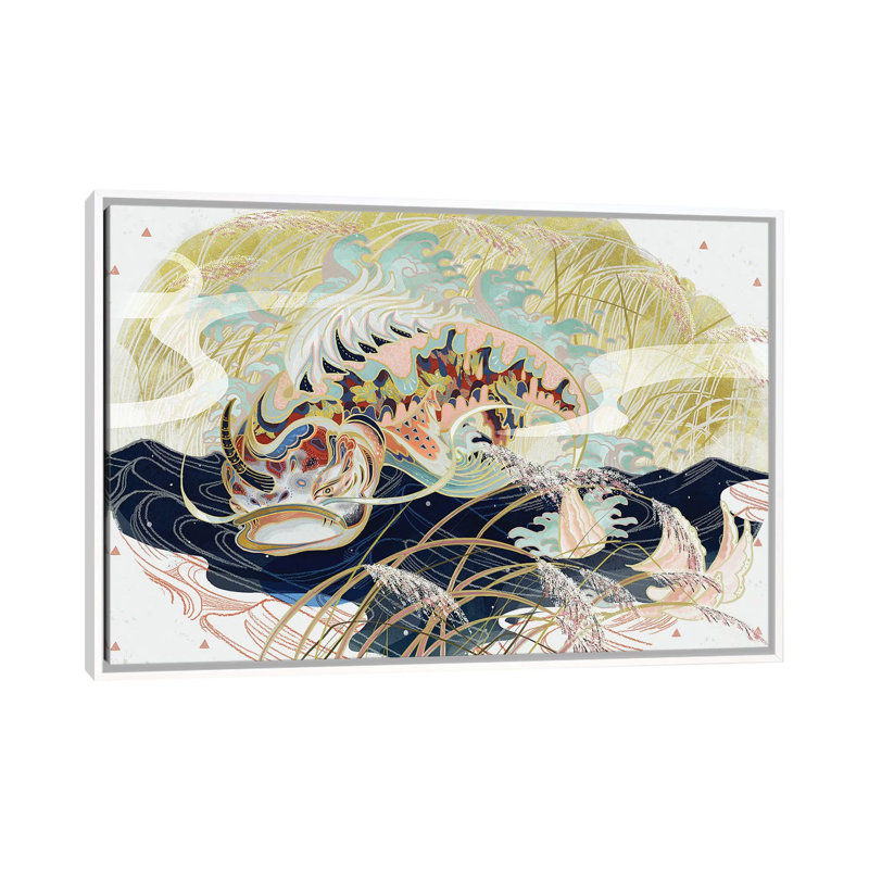 Unicorn 1 Piece Painting on Canvas, 66.04 cm H x 45.72 cm W, White Framed