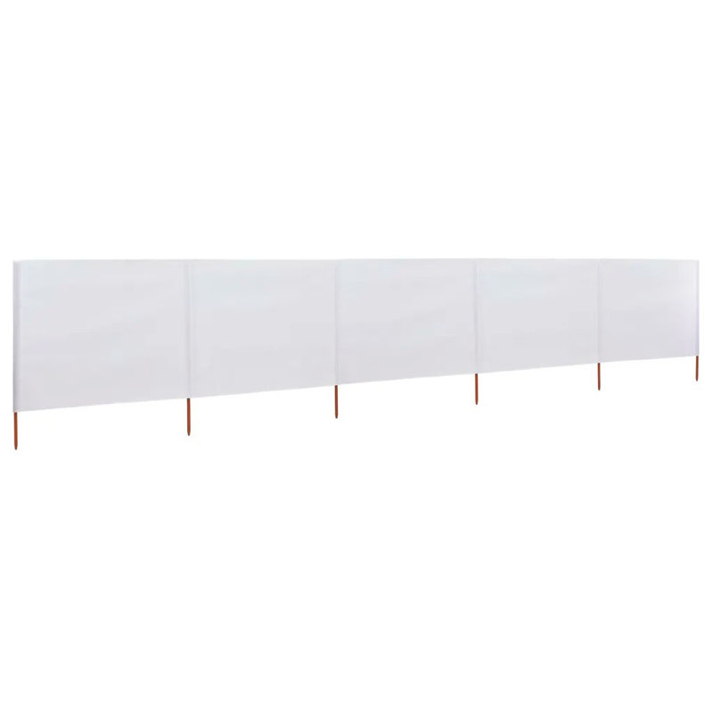 Braud Wood Folding Room Divider, Sand White, 150cm H x 600cm W