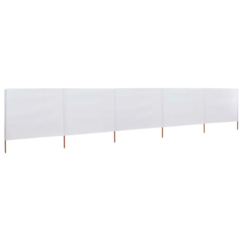 Braud Wood Folding Room Divider, 190cm H x 1200cm W, Sand White