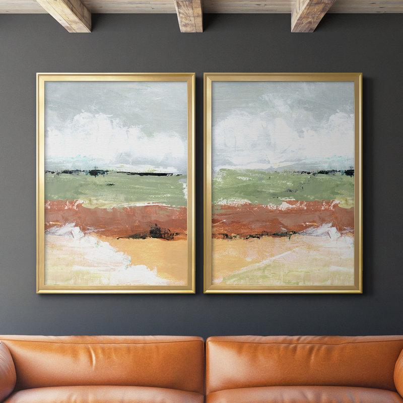 «Quiet Prarie Grove I», toile encadrée de qualité supérieure - prête à être accrochée, H 36,5 po x l 53 po x P 2,5 po
