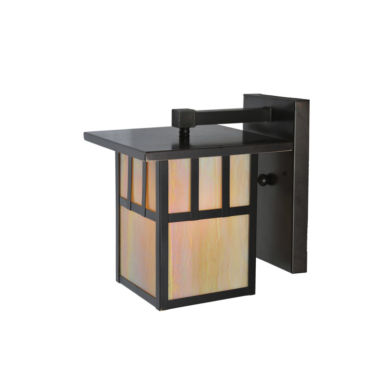 1 - Light Outdoor Wall Lantern, 9" H x 7" W x 9" D
