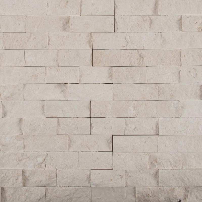 Stonecrest 6 in. x 24 in. Split Face Natural Stone Ledger Panel Wall Tile, Montara Ivoria