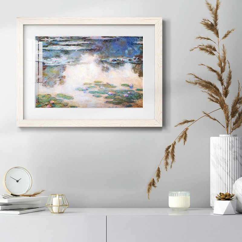 Les Nymphéas, 1906 05, reproduction d'art encadrée, H 26 po x l 38 po x P 1,5 po, Cadre blanc