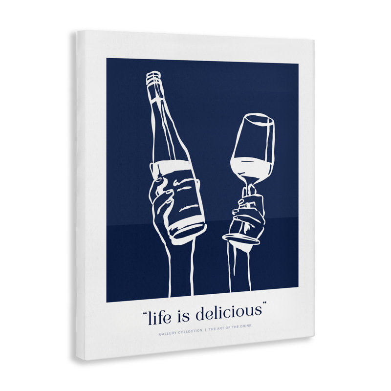 Navy Life Is Delicious Canvas, design by Lettered and Lined, 48" H x 36" W
