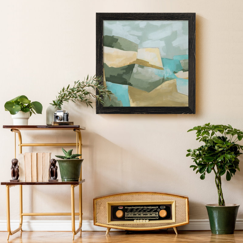 "Optical Fields I", reproduction d’art sur toile encadrée, H 27,5 po x l 27,5 po x P 1,5 po, Cadre noir