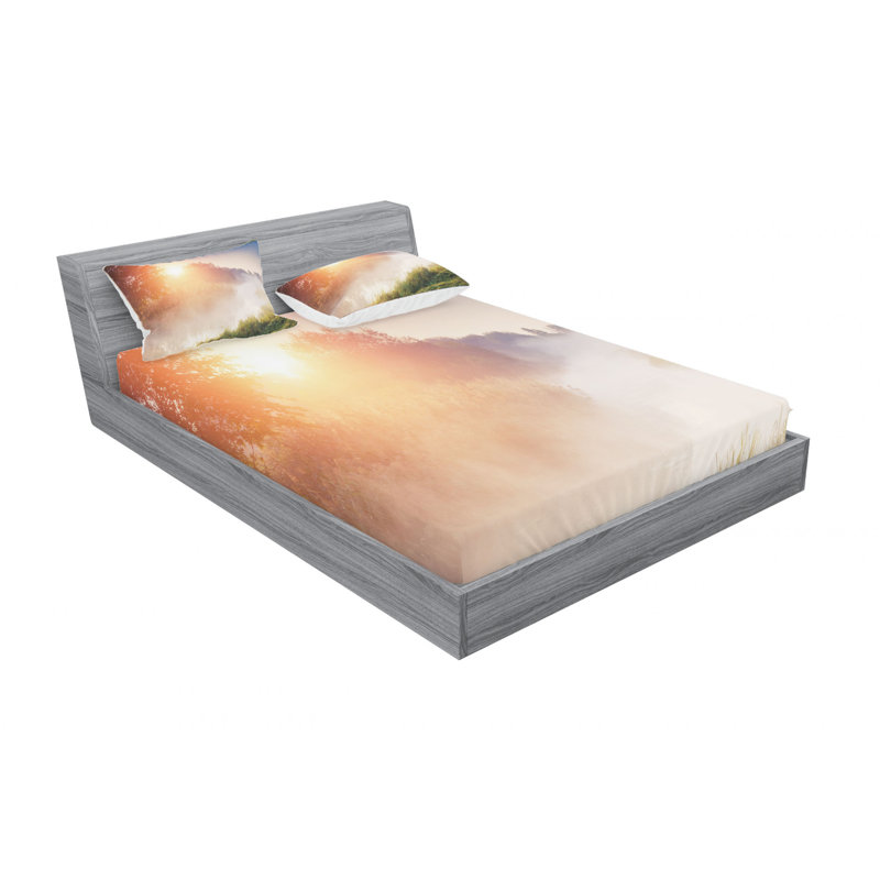 Microfiber Sheet Set, Queen Sheet Set with Fitted Sheet