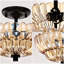 Plafonnier semi-encastré noir 3 lumières Chloe Modern-128974084-128974085