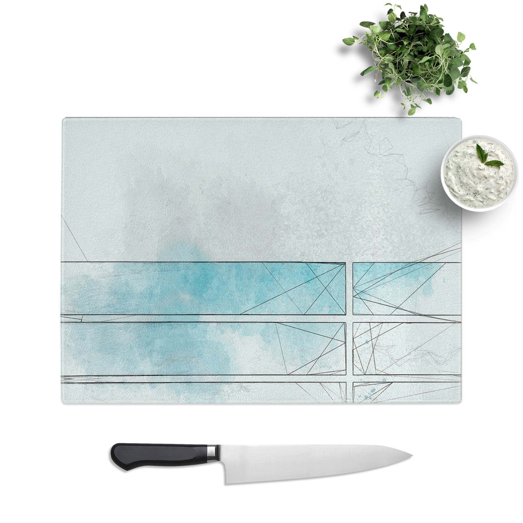 Glass Lines of Life in Abstract Chopping Board