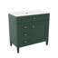 Meuble-lavabo de 36 pouces avec lavabo supérieur, armoire de rangement contemporaine, 2 tiroirs et tiroir basculant-1947659280