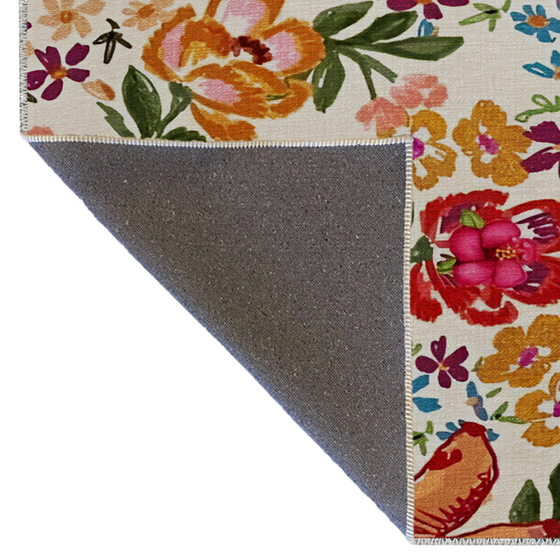 Tapis multicolore Mira, Rectangle 4 pi 7,12 po x 6 pi 6,74 po