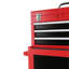 Coffre à outils à 3 tiroirs avec roulettes, coffre à outils avec grande armoire de rangement et tablette réglable, coffre supérieur portable amovible avec coffre à outils pour le garage, l'entrepôt