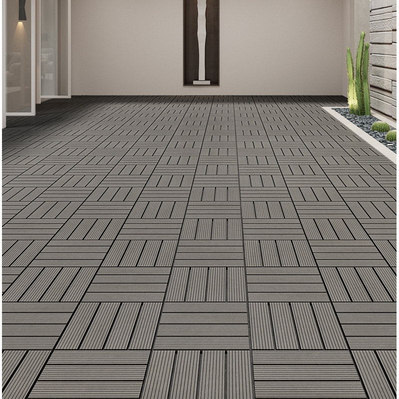 Terrace 12'' L x 12'' W Composite Interlocking Deck Tile in Cement