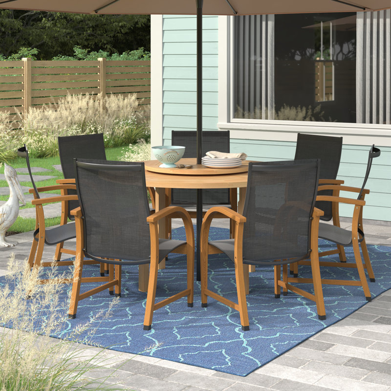 Anautica 6 - Person Patio Dining Set with Round Table