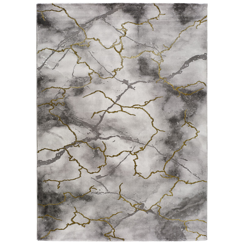 Lindiwe Machine Woven Grey Indoor Rug, Rectangle 140 x 200cm